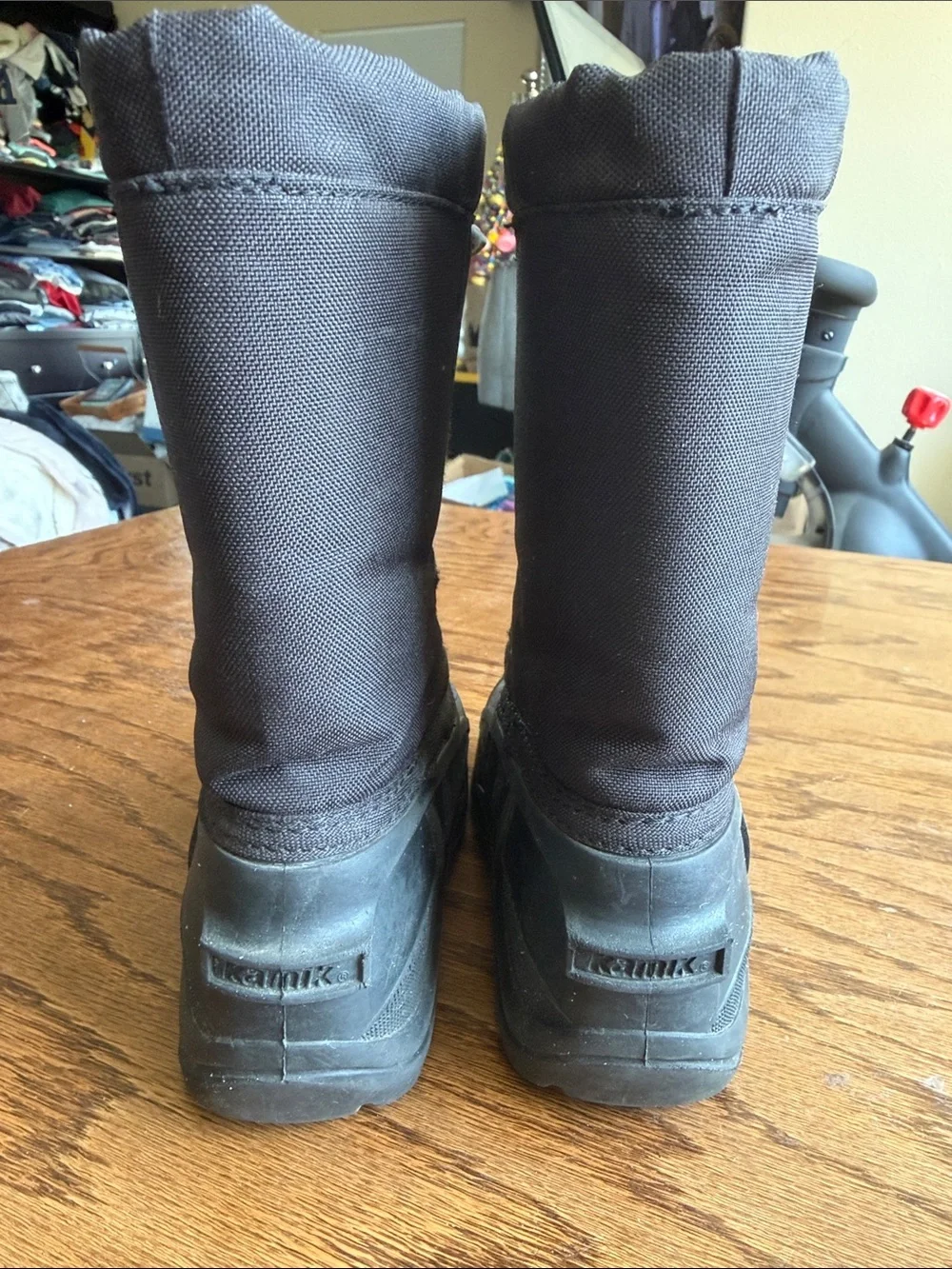 Kamik Kids Black Waterproof Snow Boots with Drawcord